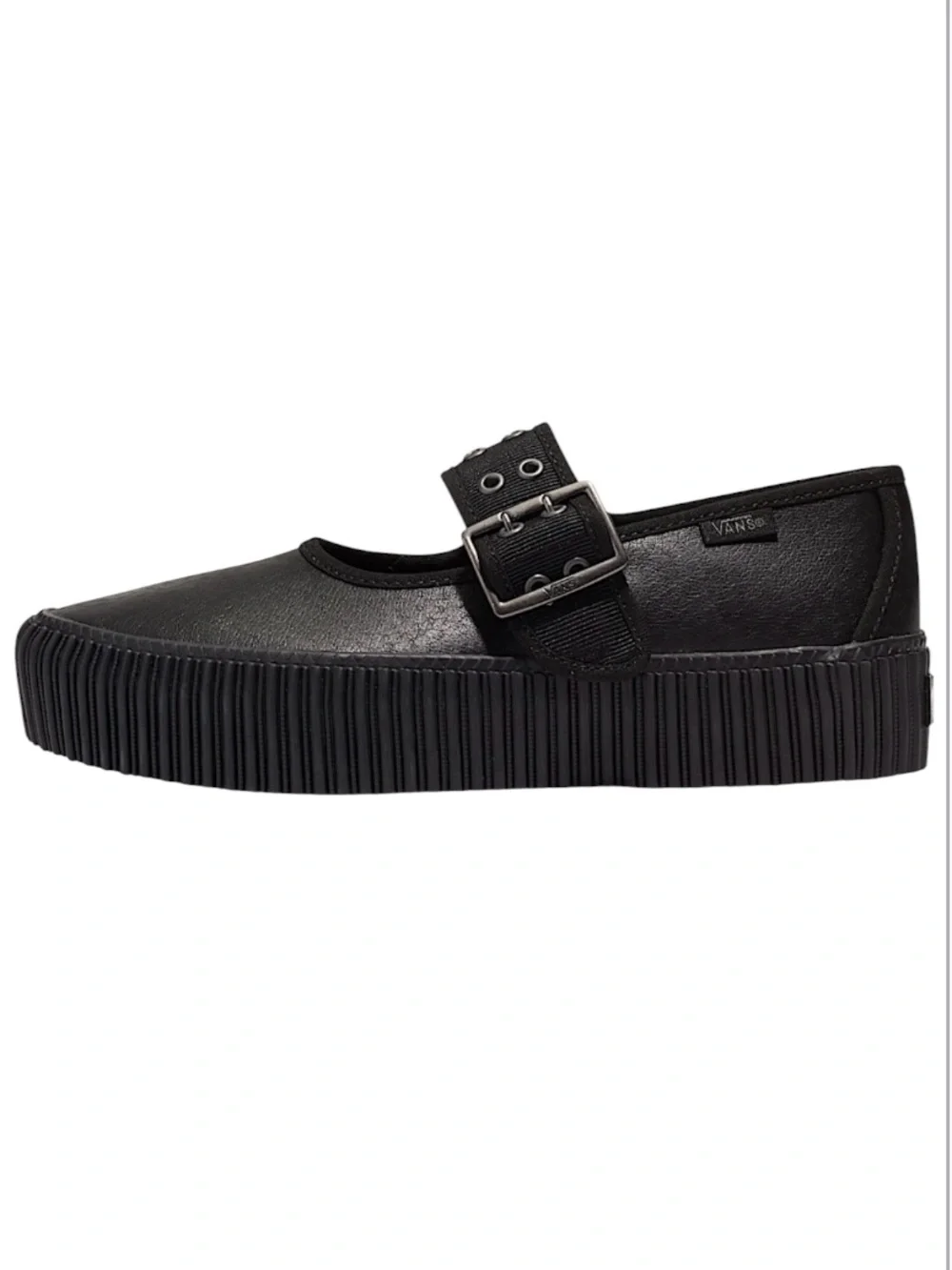 Vans Women’s Black Chunky Platform Creeper Mary Jane Buckle Strap Shoes Sz W7 M5